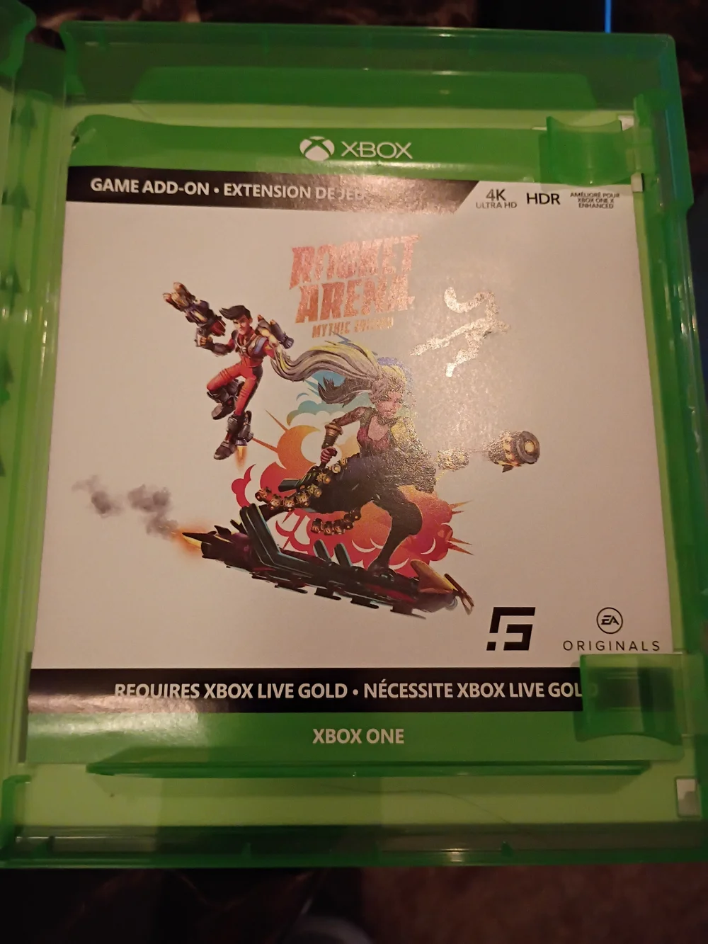 Rocket Arena Mythic Edition for Xbox One - White & Green Game Case